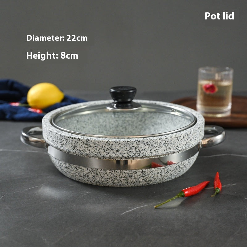 Natural Noodle Stone Pot Stone Bowl Tray