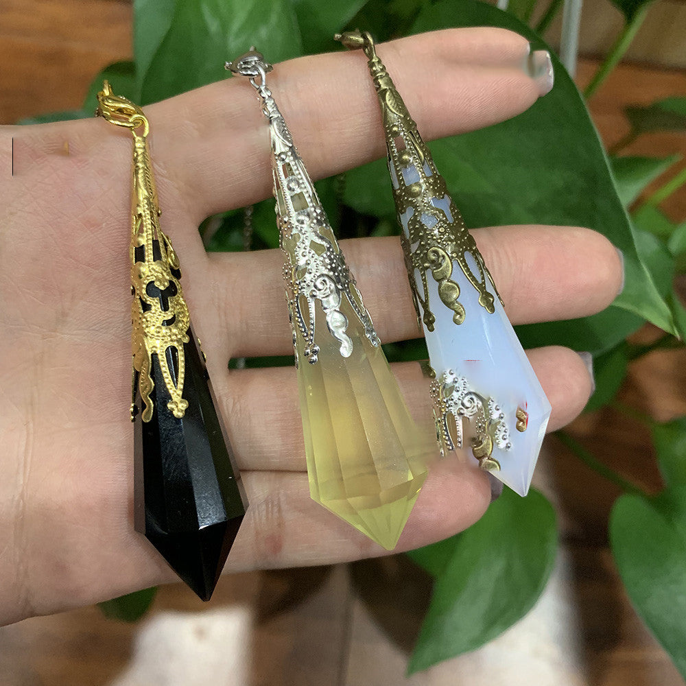 Power Stone Natural Crystal 12-faceted Polyhedron Pendulum Pendant Jewelry Pendulum Pendulum Pendulum