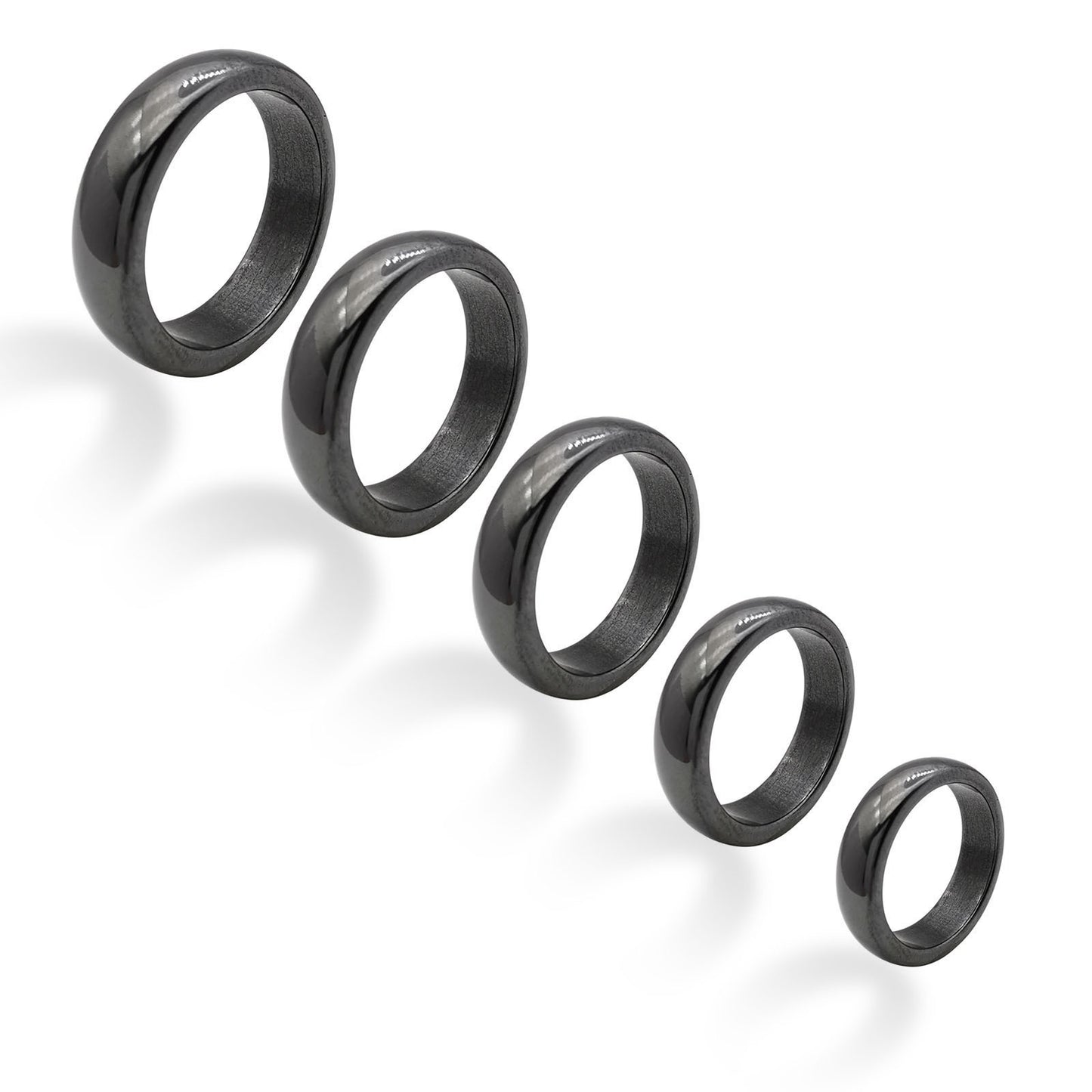 Fashion Curved Hematite Magnetic Ring