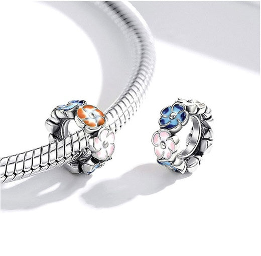 s925 sterling silver hydrangea beaded