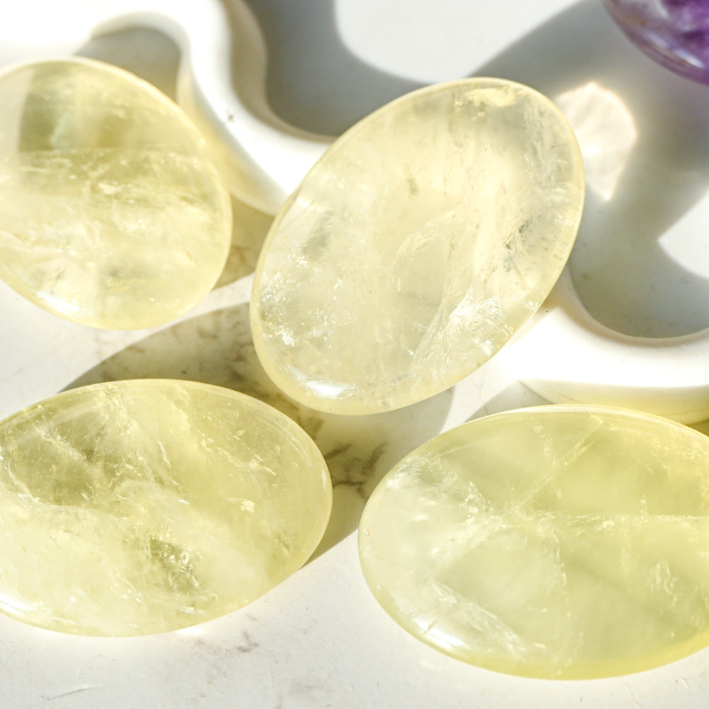 Natural Crystal Raw Stone Hot Compress Stone Play Piece