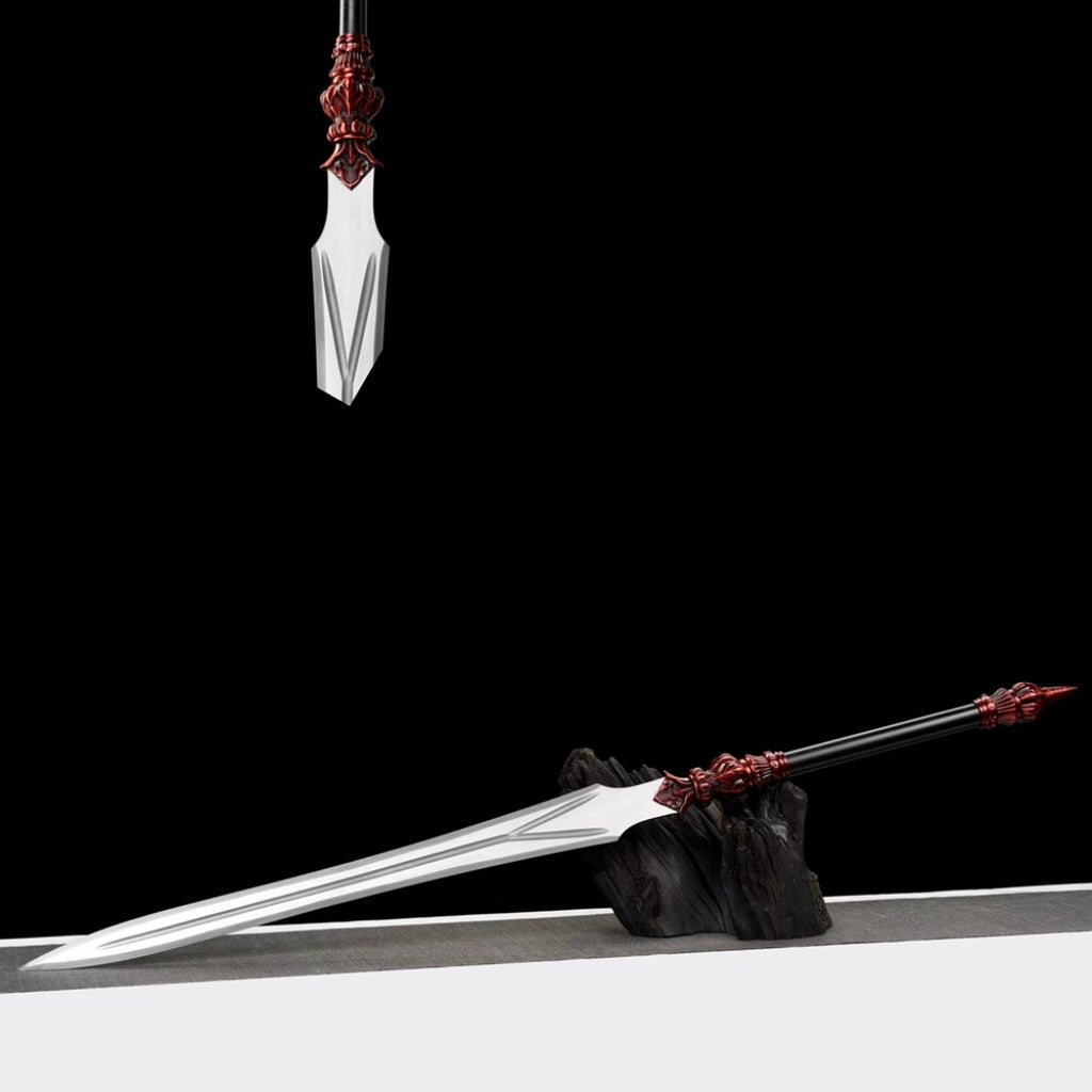 Long Style Integrated Lotus Sword Unsharpened Cold Weapon For Outdoor Display, Film TV Use, Decoration