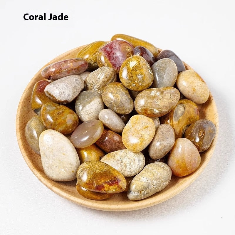 Natural Crystal Color Rolling Stone Rough Stone Polished Large Particle Degaussing Crystal Crafts
