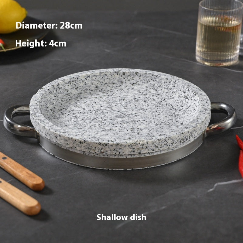 Natural Noodle Stone Pot Stone Bowl Tray