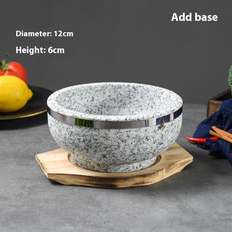 Natural Noodle Stone Pot Stone Bowl Tray