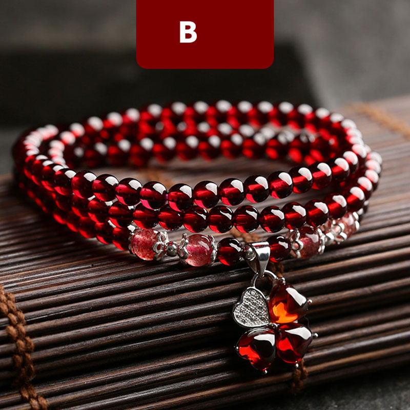 Wine red women's Garnet Bracelet