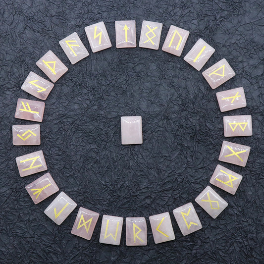 Runic Divination, Fortune-Telling Stone, Carved Semi-Precious Stone, Craft Decoration