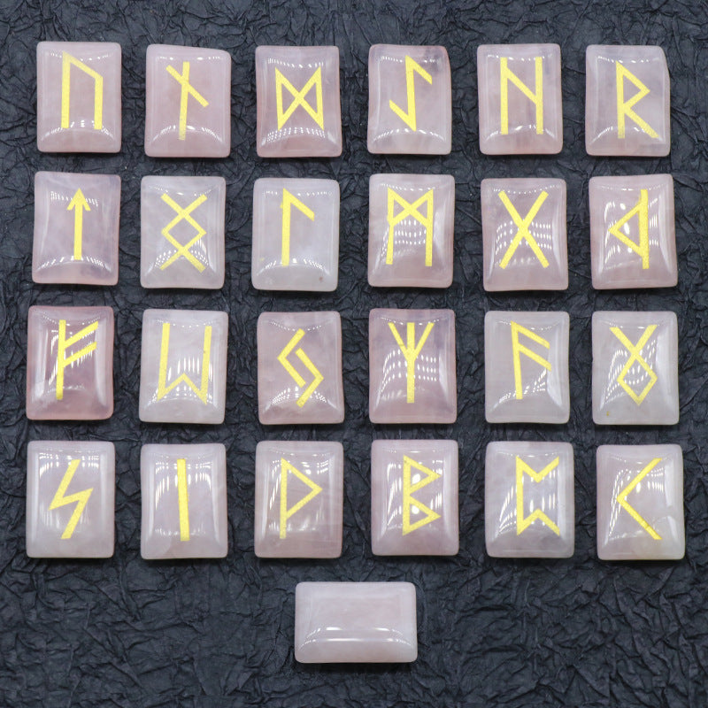 Runic Divination, Fortune-Telling Stone, Carved Semi-Precious Stone, Craft Decoration