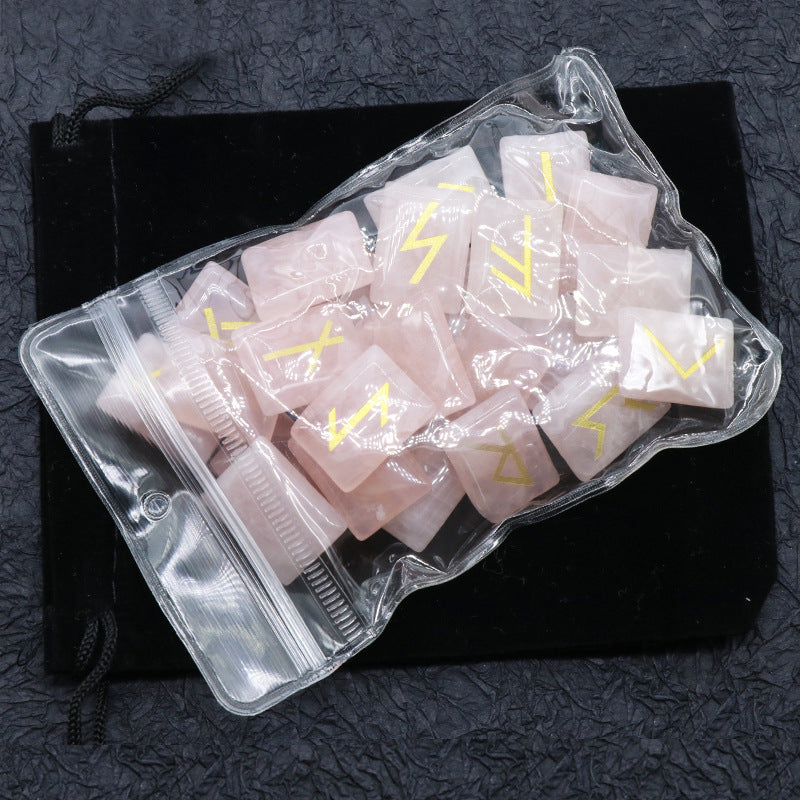 Runic Divination, Fortune-Telling Stone, Carved Semi-Precious Stone, Craft Decoration