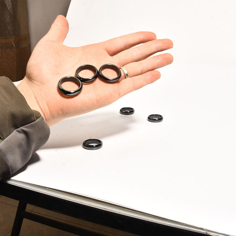 Fashion Curved Hematite Magnetic Ring