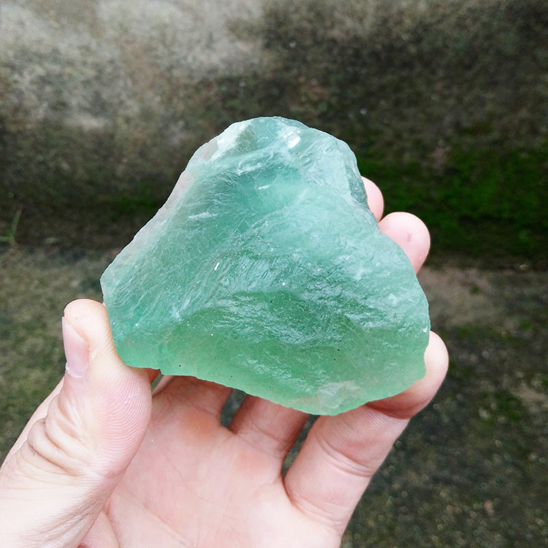 Natural Brazilian Green Fluorite Mineral Crystal Popular Science Natural Crystal Stone