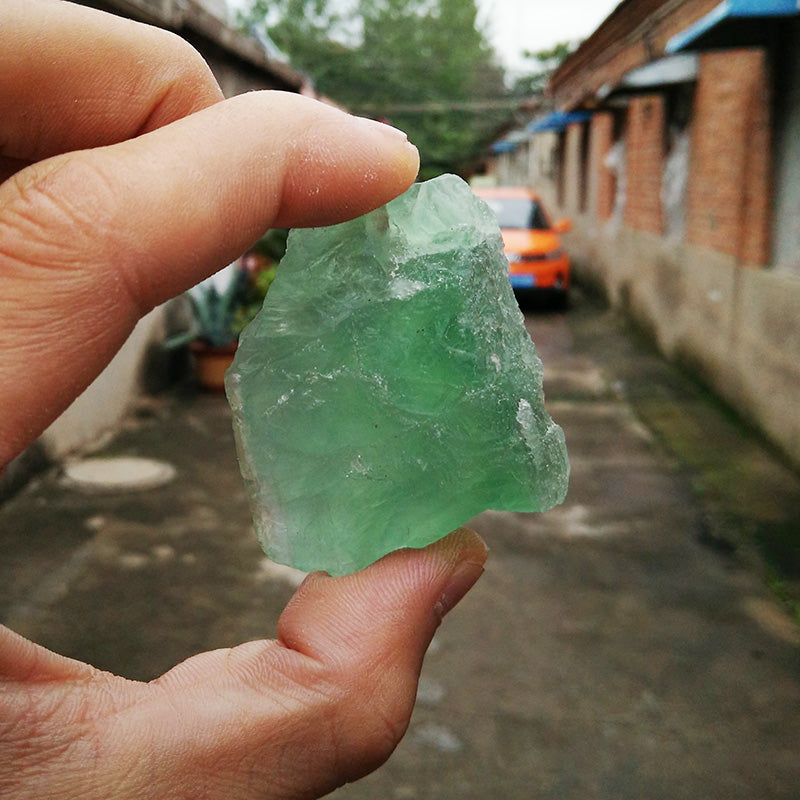 Natural Brazilian Green Fluorite Mineral Crystal Popular Science Natural Crystal Stone
