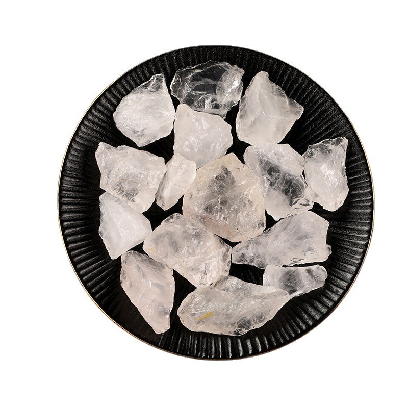 Natural Smoke White Crystal Rough Stone Aromatherapy Stone