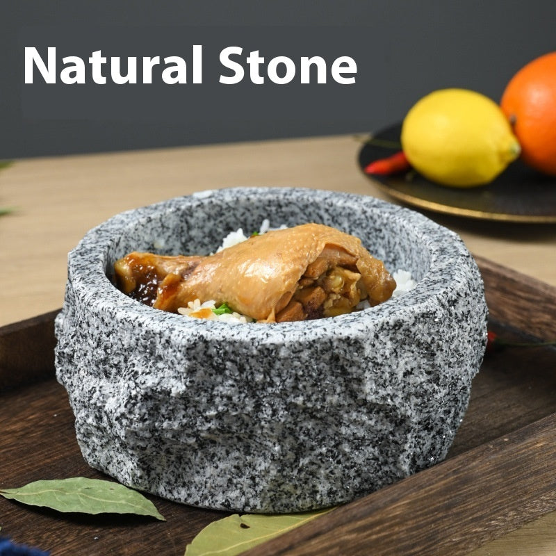 Natural Noodle Stone Pot Stone Bowl Tray