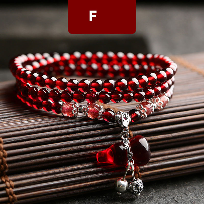 Wine red women's Garnet Bracelet