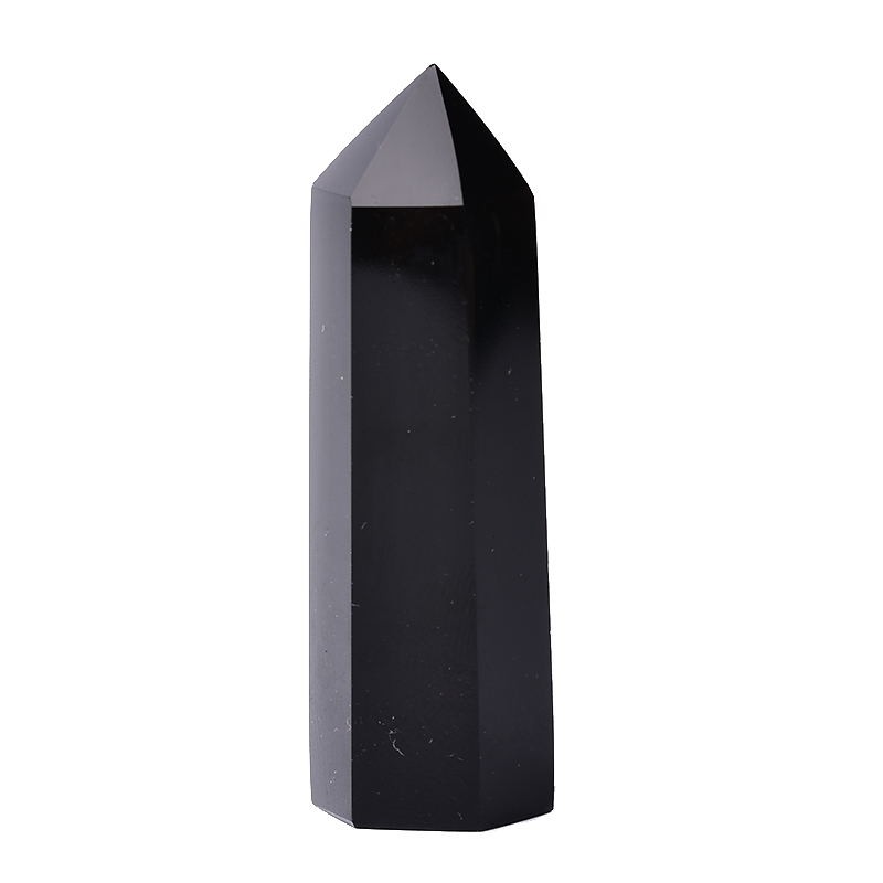 Natural Obsidian Hexagonal Pendant Stone