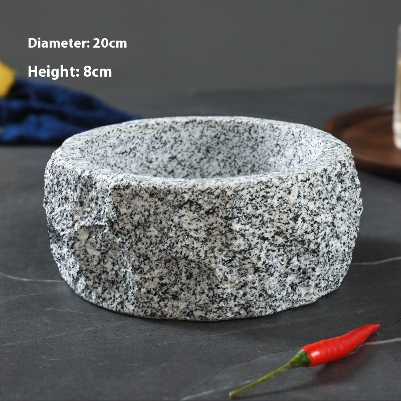 Natural Noodle Stone Pot Stone Bowl Tray