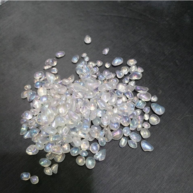Electroplating Moonstone Crushed Stone Crystal Rough Stone Bonsai Stone Home Decoration