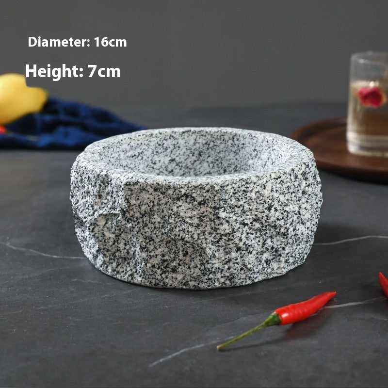 Natural Noodle Stone Pot Stone Bowl Tray