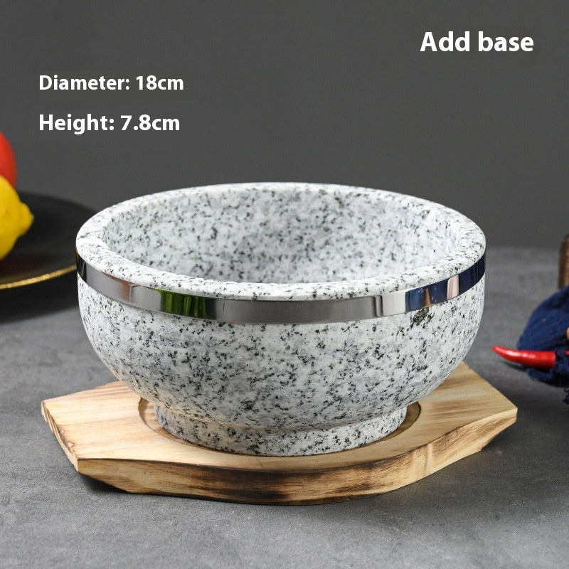 Natural Noodle Stone Pot Stone Bowl Tray