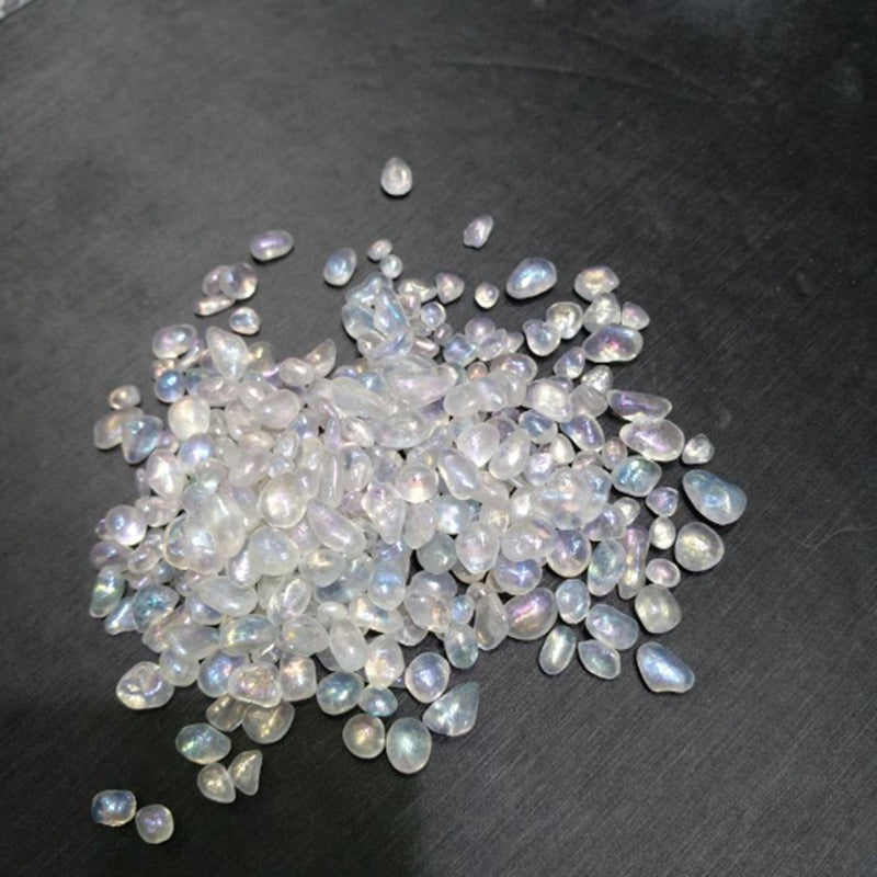 Electroplating Moonstone Crushed Stone Crystal Rough Stone Bonsai Stone Home Decoration