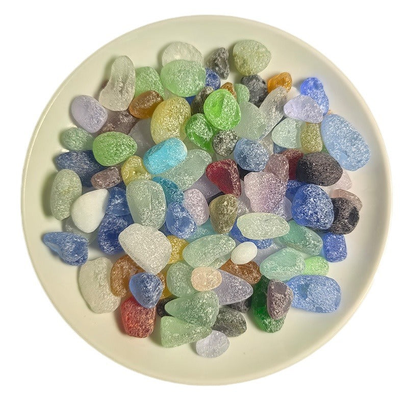 Frosted Glass Stone Fish Tank Decoration