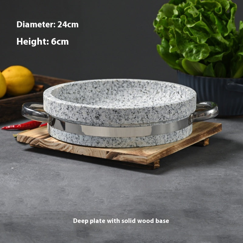 Natural Noodle Stone Pot Stone Bowl Tray
