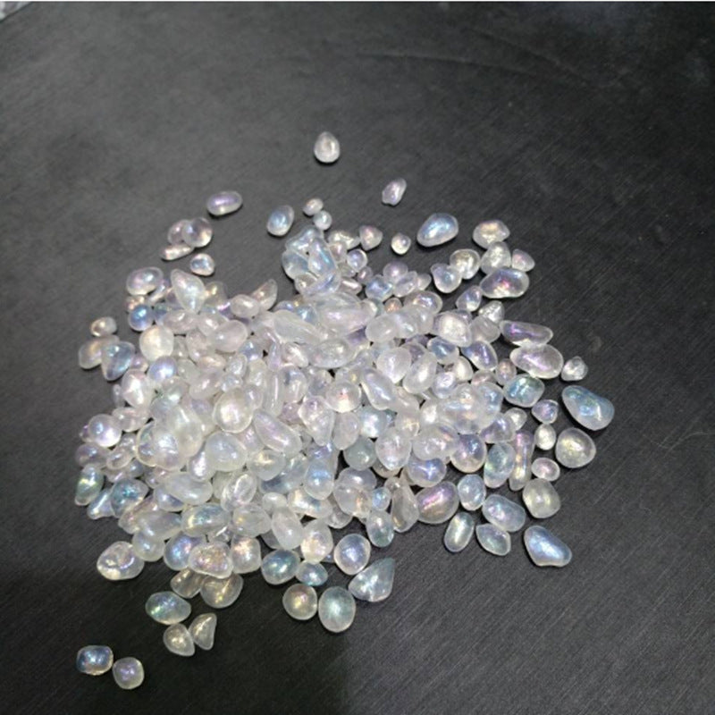 Electroplating Moonstone Crushed Stone Crystal Rough Stone Bonsai Stone Home Decoration