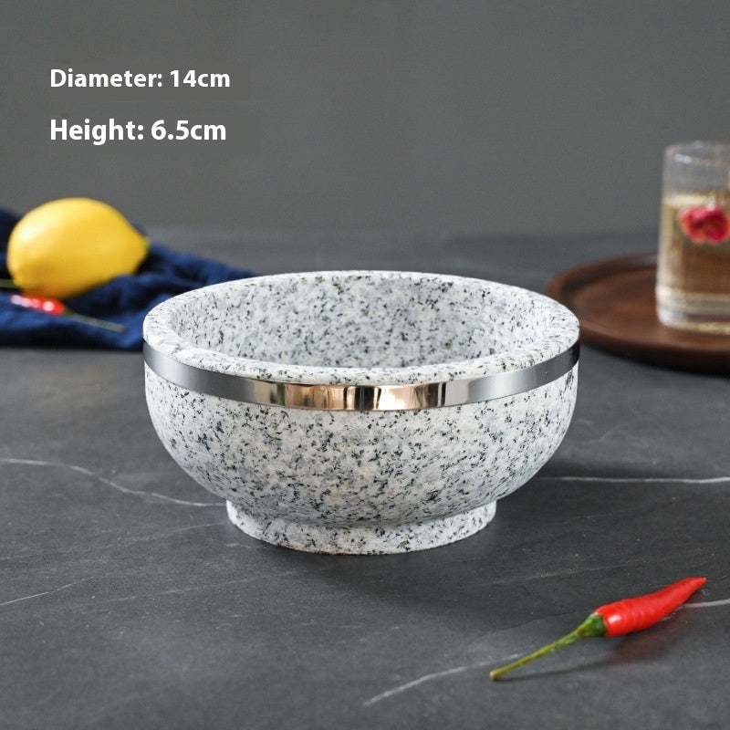 Natural Noodle Stone Pot Stone Bowl Tray