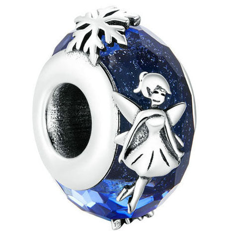 Silver Snowflake Fairy Pendant 925 Sterling Silver