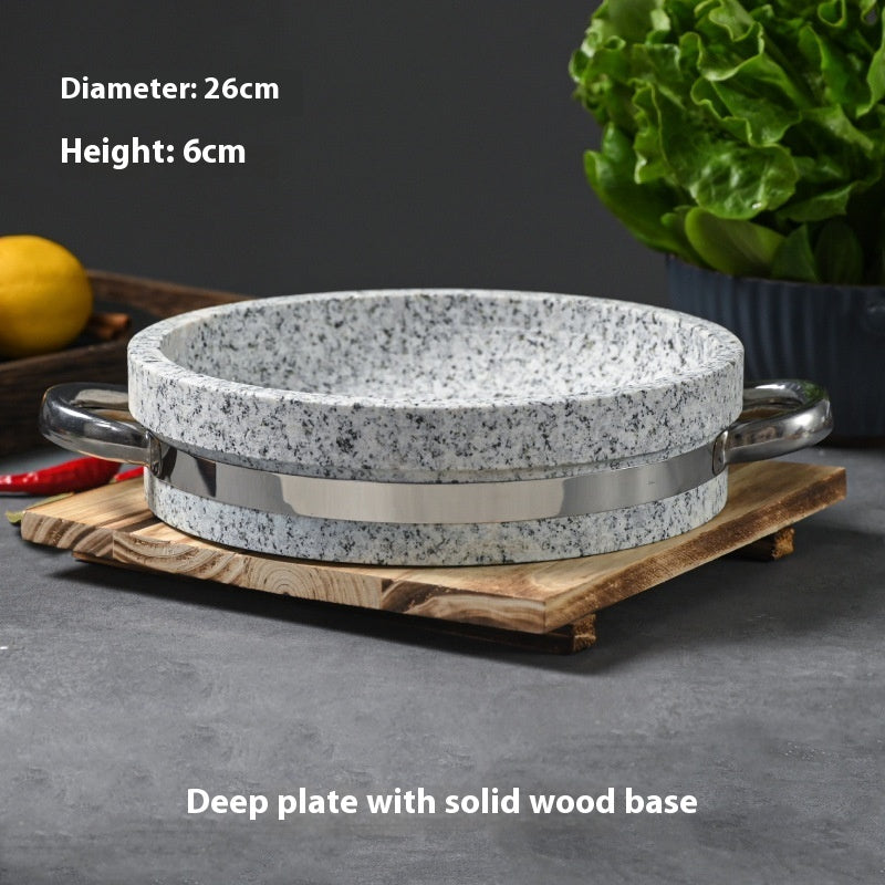 Natural Noodle Stone Pot Stone Bowl Tray