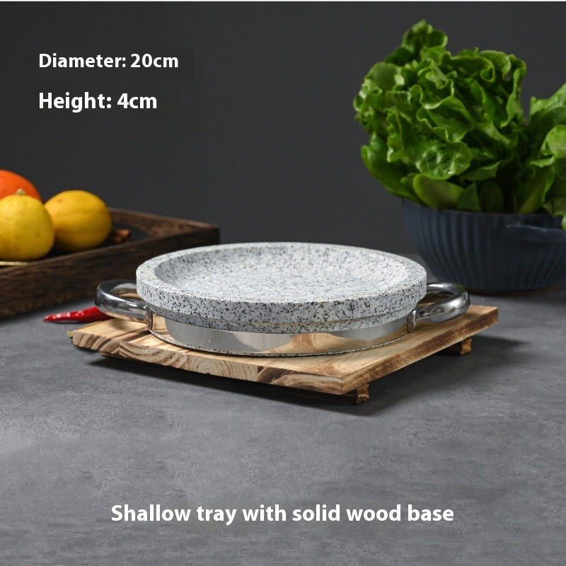 Natural Noodle Stone Pot Stone Bowl Tray