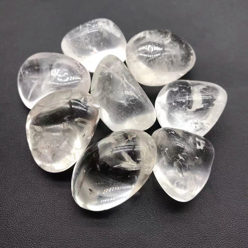 Natural White Crystal Rough Stone Polished Large Particle Rolling Stone Gravel Fish Tank Stone