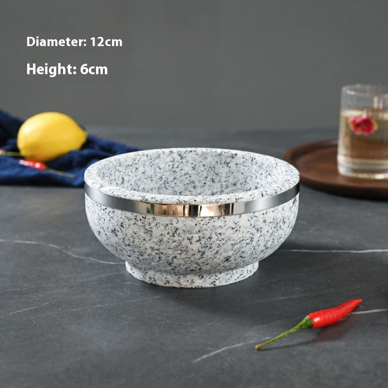 Natural Noodle Stone Pot Stone Bowl Tray