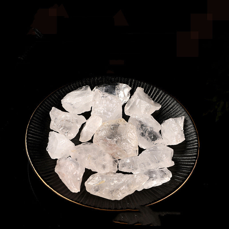 Natural Smoke White Crystal Rough Stone Aromatherapy Stone