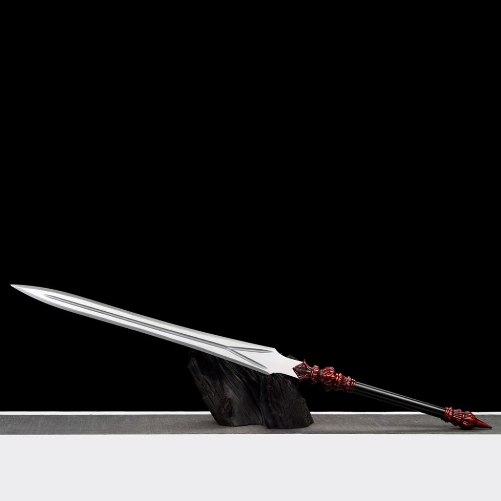 Long Style Integrated Lotus Sword Unsharpened Cold Weapon For Outdoor Display, Film TV Use, Decoration