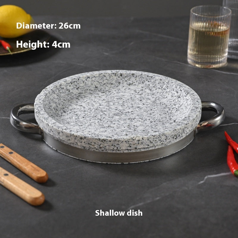 Natural Noodle Stone Pot Stone Bowl Tray