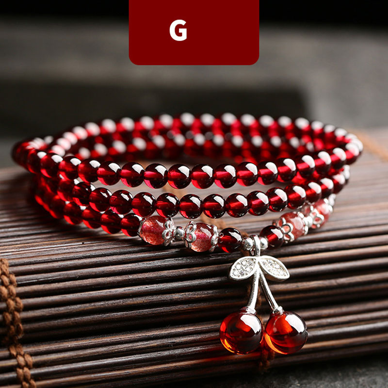 Wine red women's Garnet Bracelet