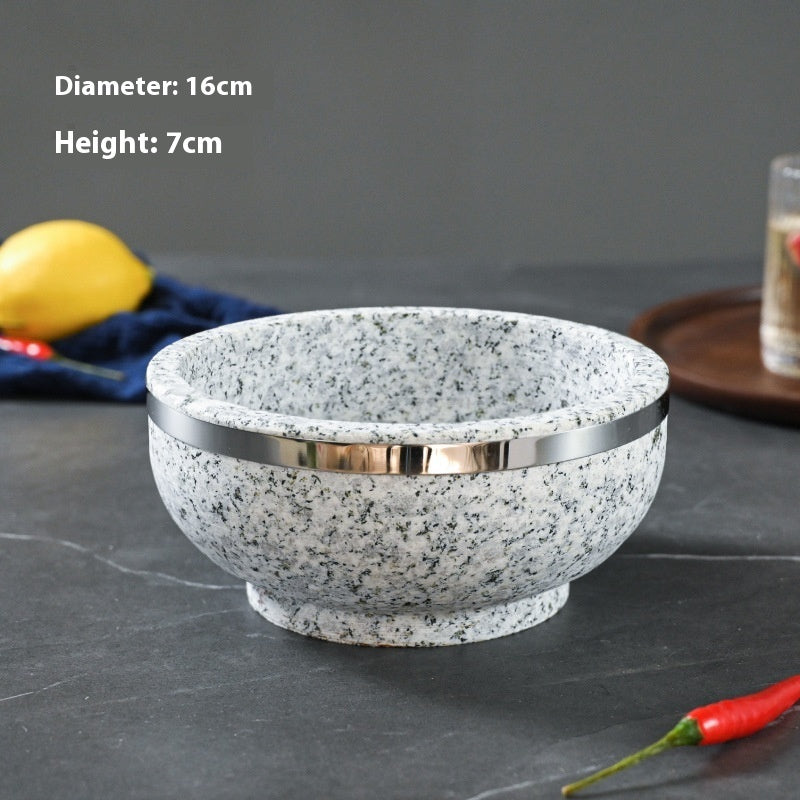 Natural Noodle Stone Pot Stone Bowl Tray