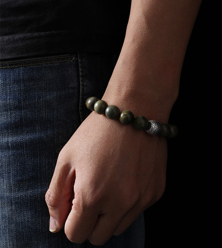 New Men's Buddha Beads Wooden Sandalwood Bracelet