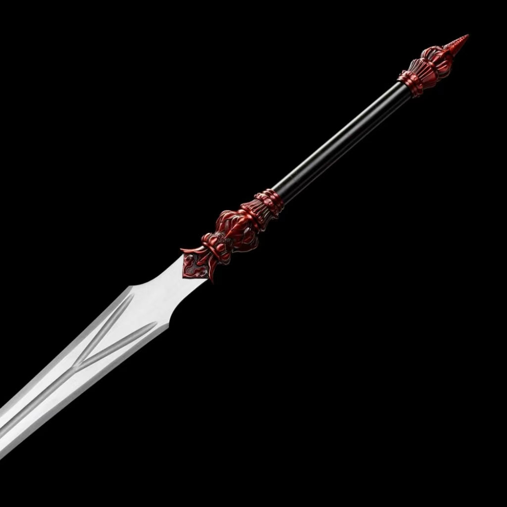 Long Style Integrated Lotus Sword Unsharpened Cold Weapon For Outdoor Display, Film TV Use, Decoration