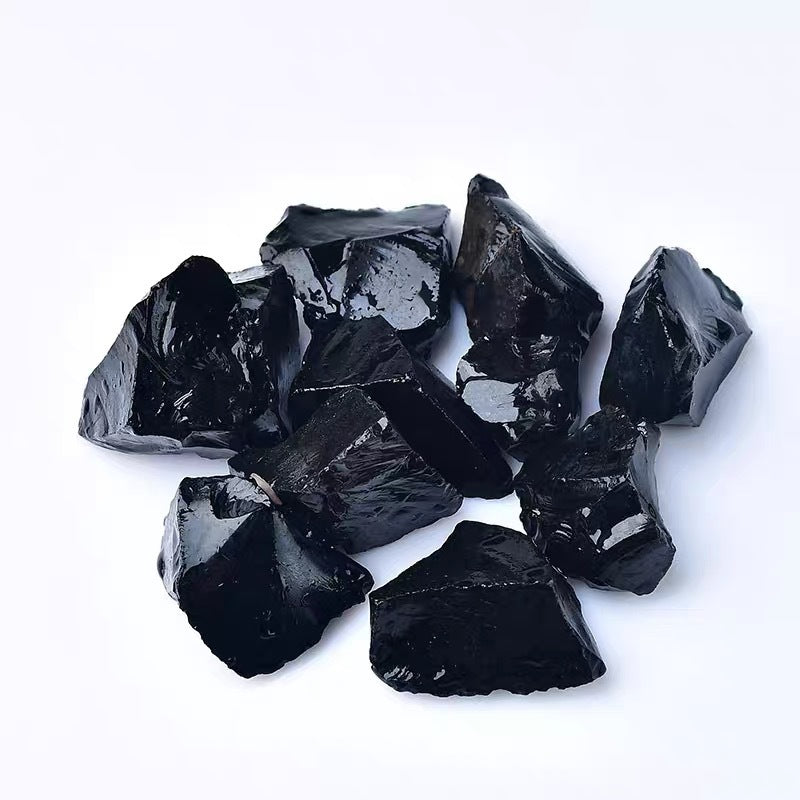 Natural Obsidian Rough Stone Large Gravel Rolling Stone Fragrant Stone Aromatherapy Stone Large Particles