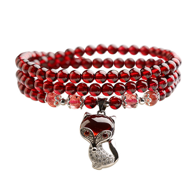 Wine red women's Garnet Bracelet