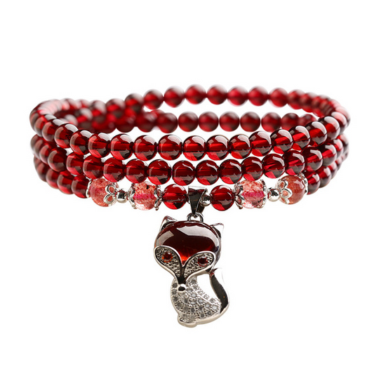 Wine red women's Garnet Bracelet