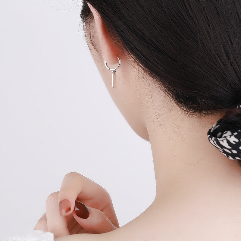 S925 Sterling Silver Asymmetric Letters
