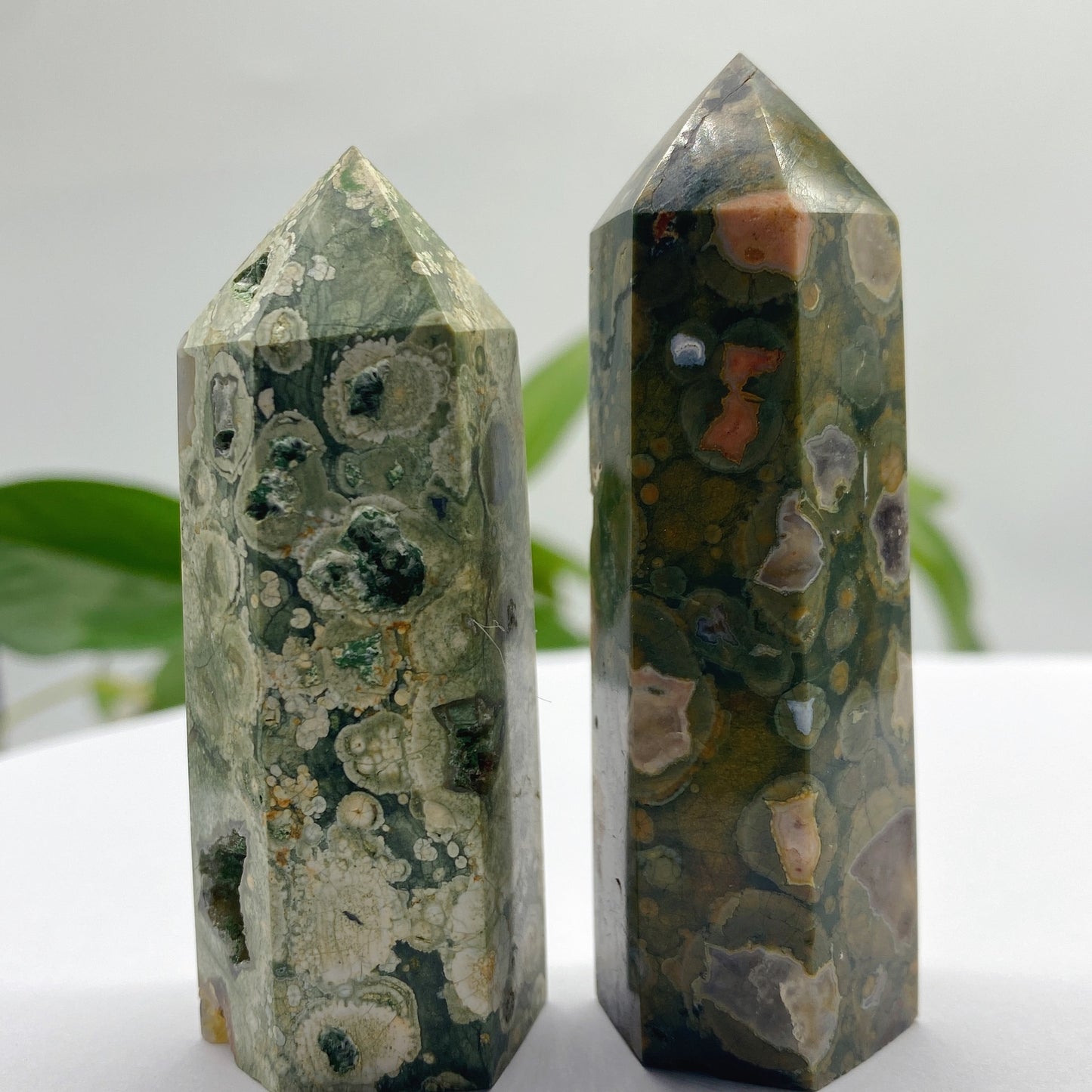 Natural Mineral Stone Finch Small Stone Hexagonal Column Pendant