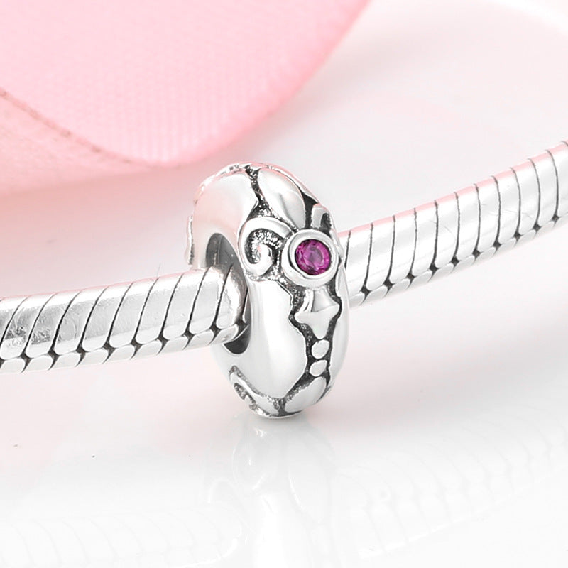 Sterling Silver Spacer S925 Sterling Silver Beads Women's Bracelet Positioning Diy Accessories