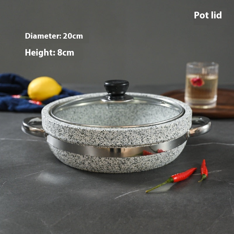 Natural Noodle Stone Pot Stone Bowl Tray