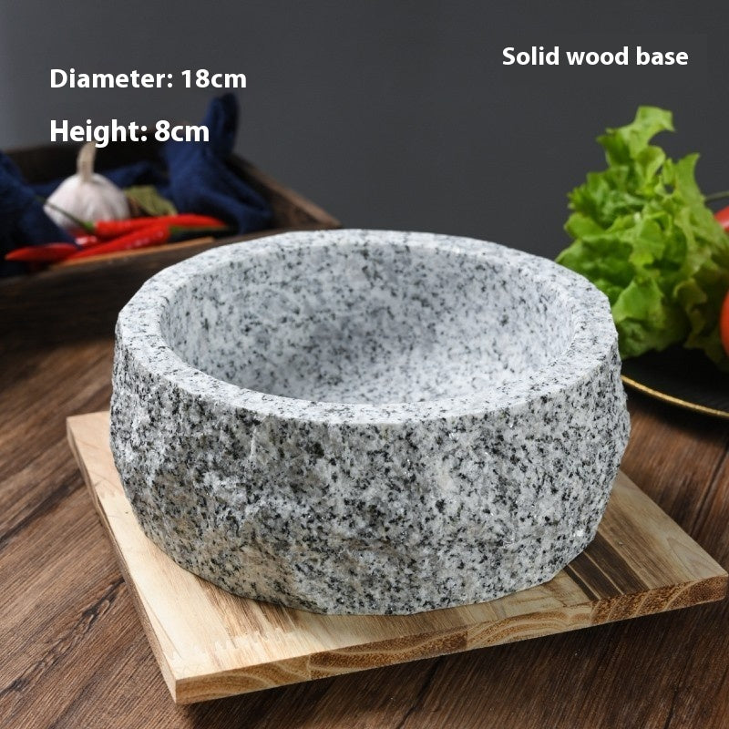 Natural Noodle Stone Pot Stone Bowl Tray