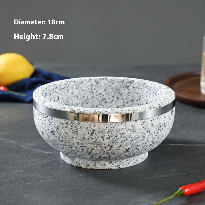 Natural Noodle Stone Pot Stone Bowl Tray